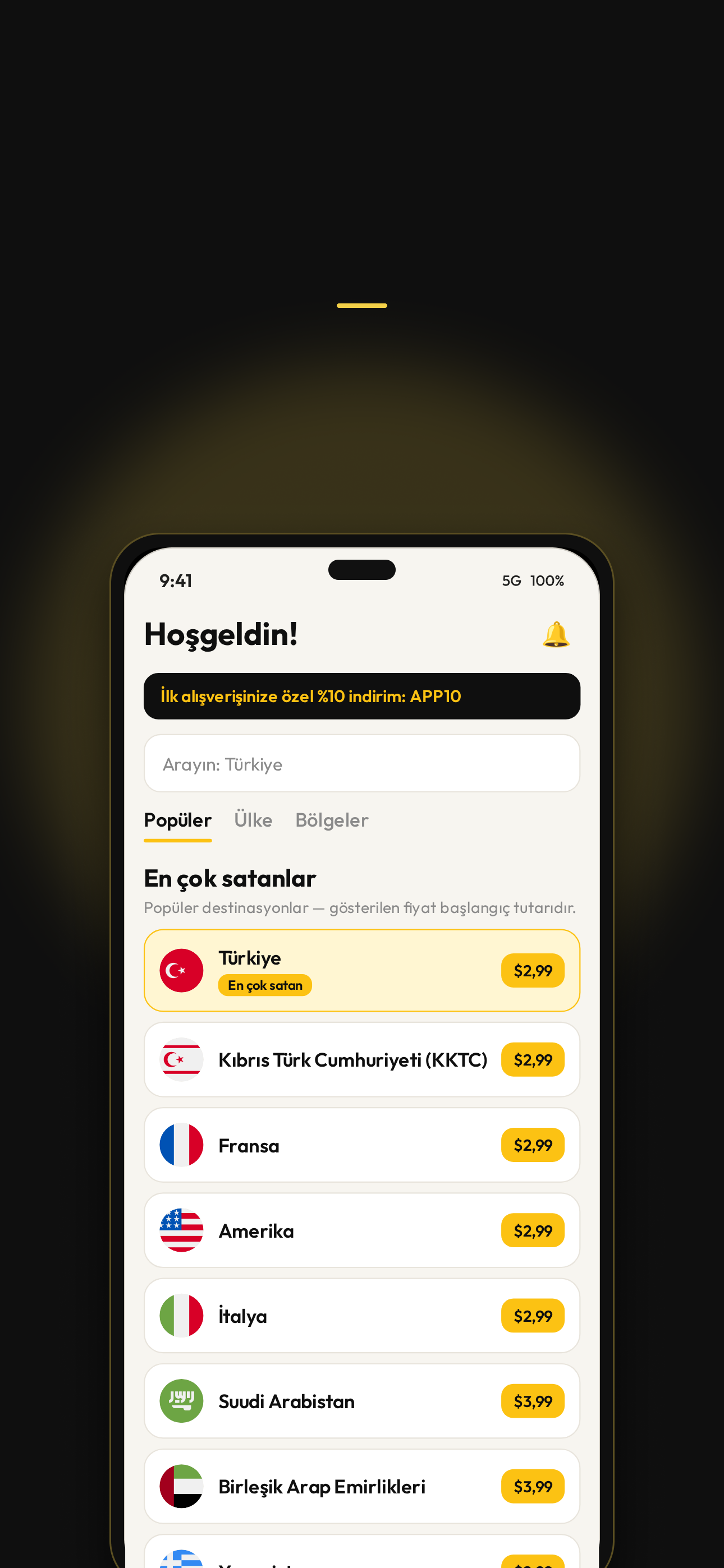 Adım 1: Gideceğiniz Ülkeyi Seçin